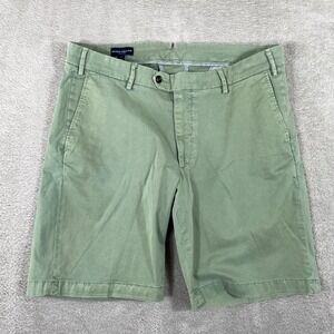 Peter Millar Chino Shorts Mens 36 Green Stretch Casual Golf Summer‎ Performance